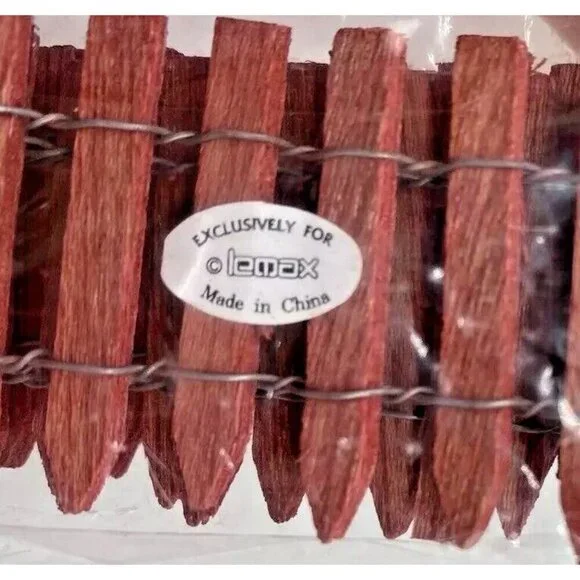 Vtg 90s Lemax Wired Wooden Fence Lot 2 Christmas Village 18 In Holiday Retro - Picture 11 of 11